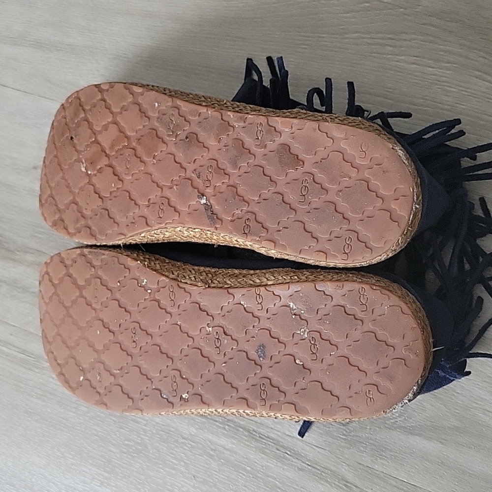 UGG Blue Suede Fringe Boots - Picture 4 of 6